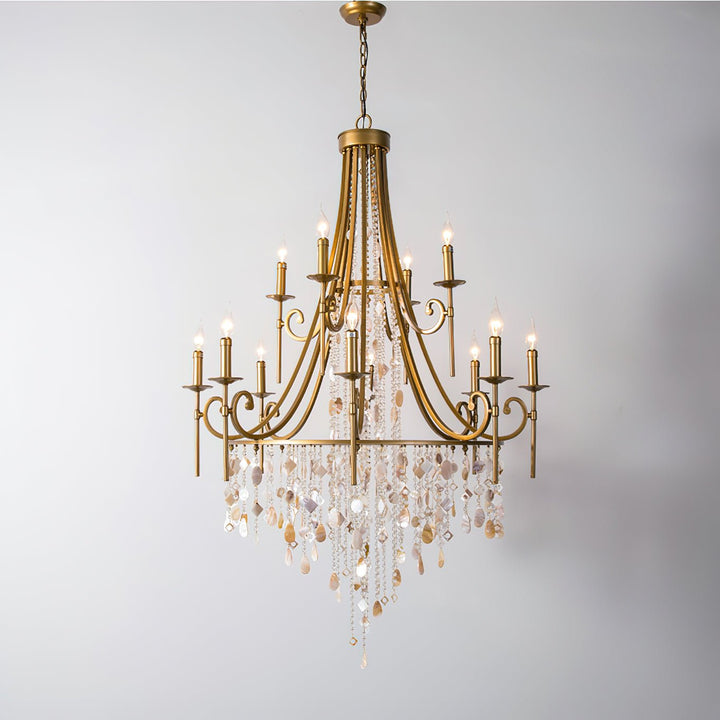 Tatum Lux Shell Crystal Chandelier - Vakkerlight