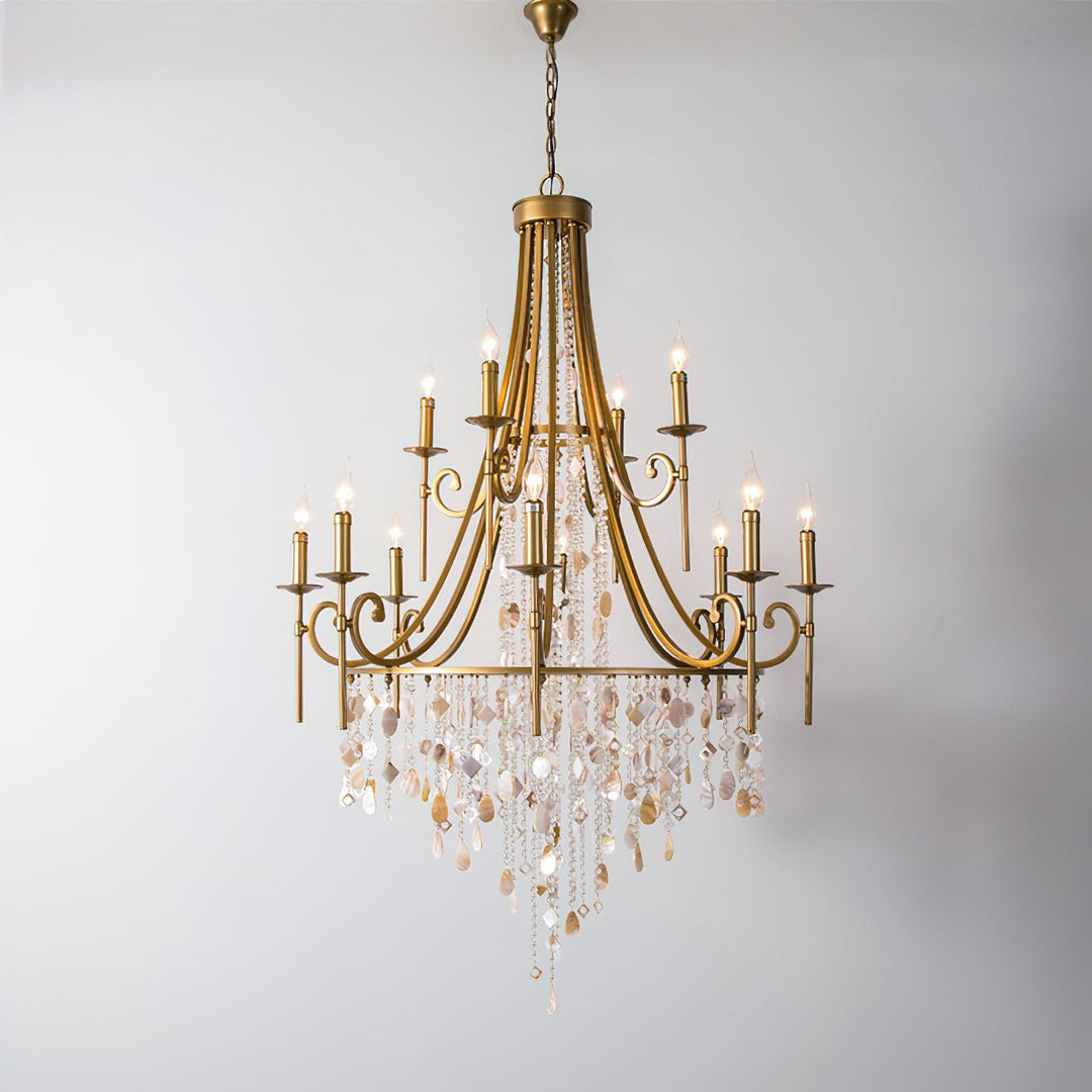 Tatum Lux Shell Crystal Chandelier - Vakkerlight