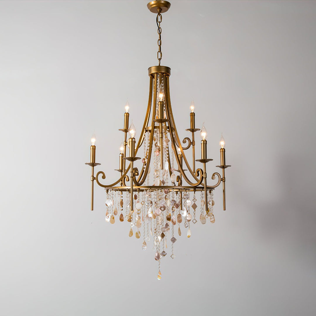 Tatum Lux Shell Crystal Chandelier - Vakkerlight