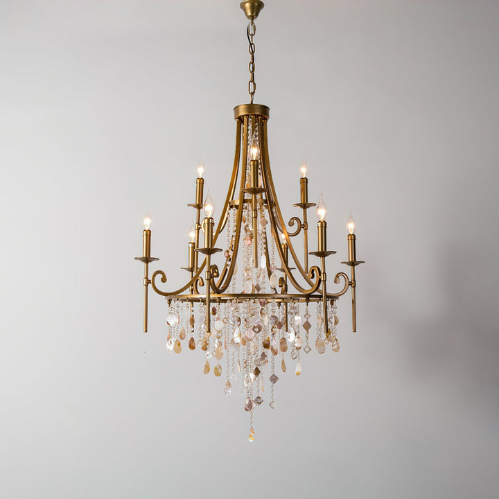 Tatum Lux Shell Crystal Chandelier - Vakkerlight