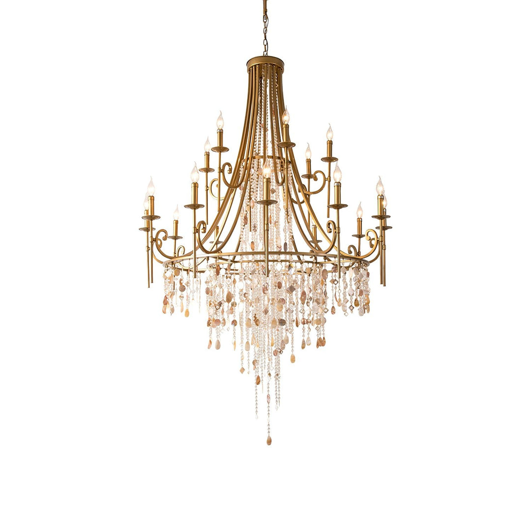 Tatum Lux Shell Crystal Chandelier - Vakkerlight