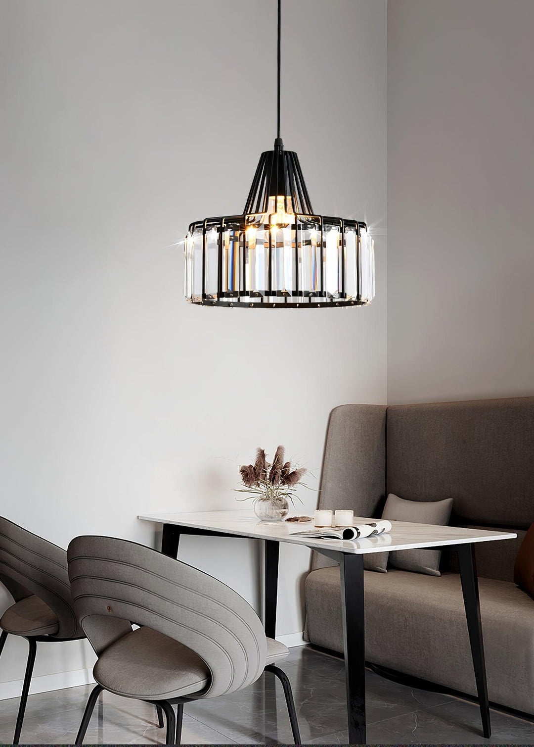 Crystal Drum Pendant Lamp - Vakkerlight