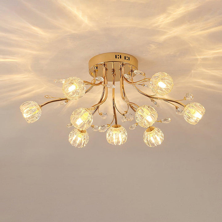 Crystal Flower Ceiling Light - Vakkerlight