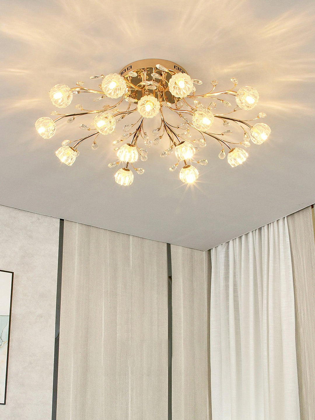 Crystal Flower Ceiling Light - Vakkerlight