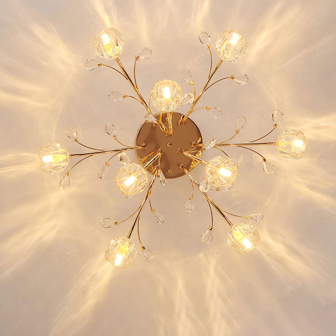 Crystal Flower Ceiling Light - Vakkerlight