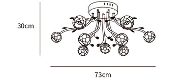 Luminaire de plafond Crystal Flower — Dimension drawings 1