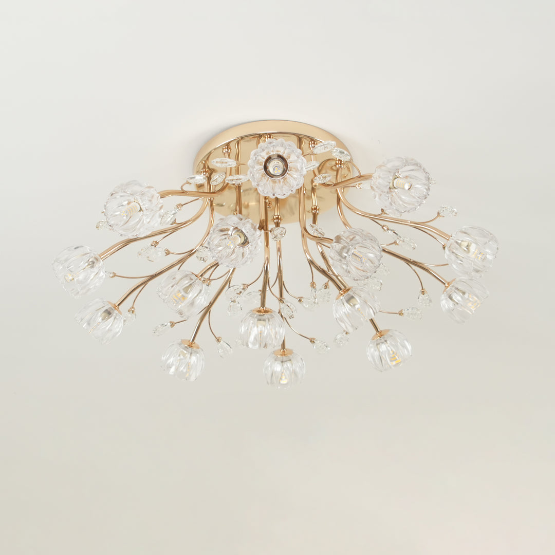 Crystal Flower Ceiling Light