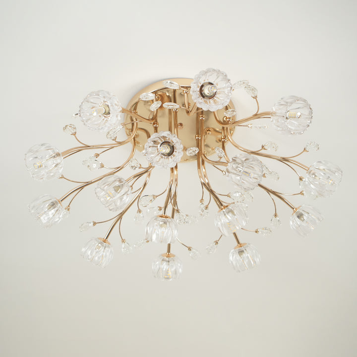 Crystal Flower Ceiling Light