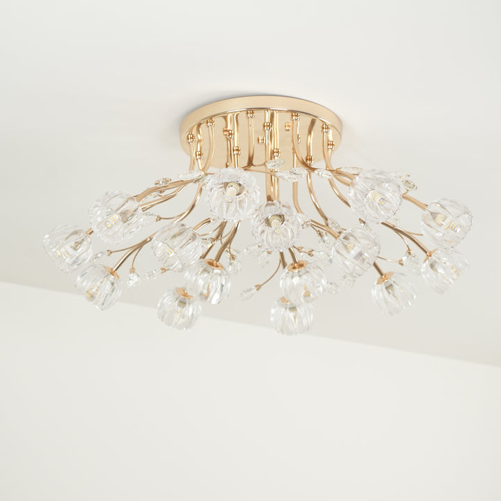 Crystal Flower Ceiling Light