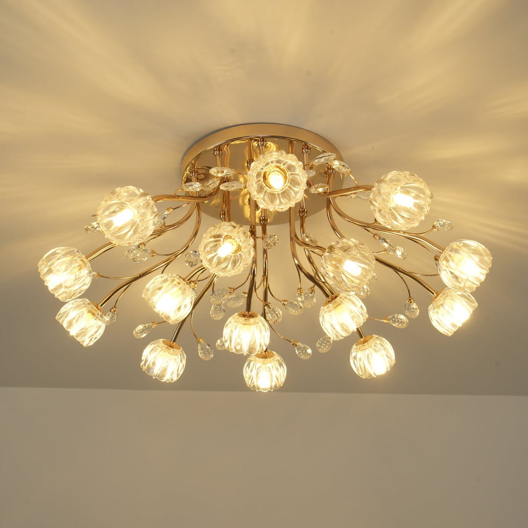 Crystal Flower Ceiling Light - Vakkerlight