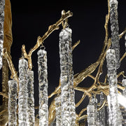 Crystal Icicles Branch Brass Chandelier - Vakkerlight