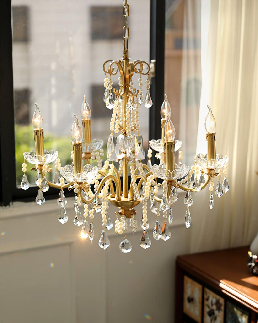 Crystal Pearl Chandelier - Vakkerlight