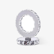 Lámpara de mesa con anillos de cristal