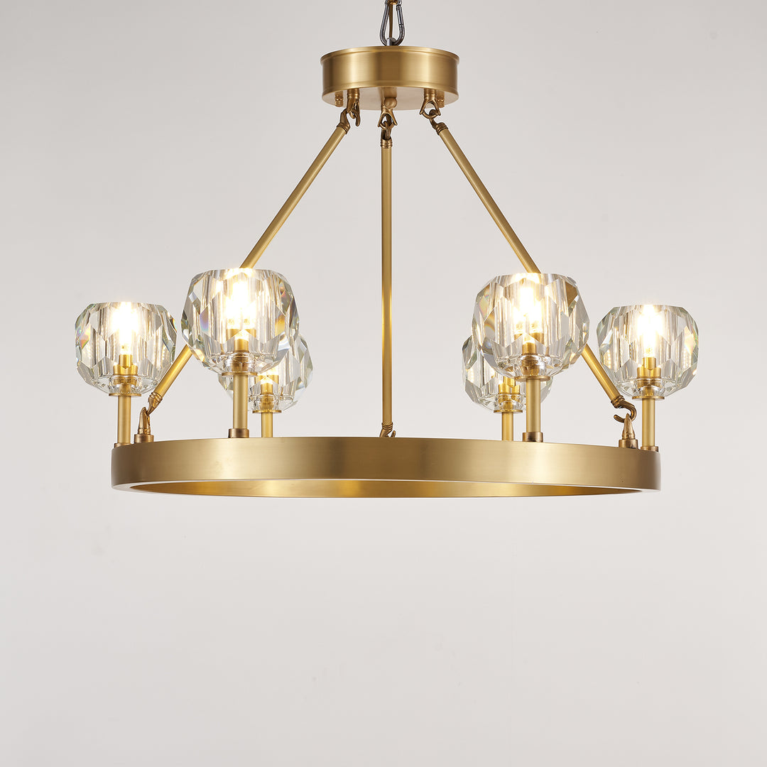 Crystal Round Golden Chandelier