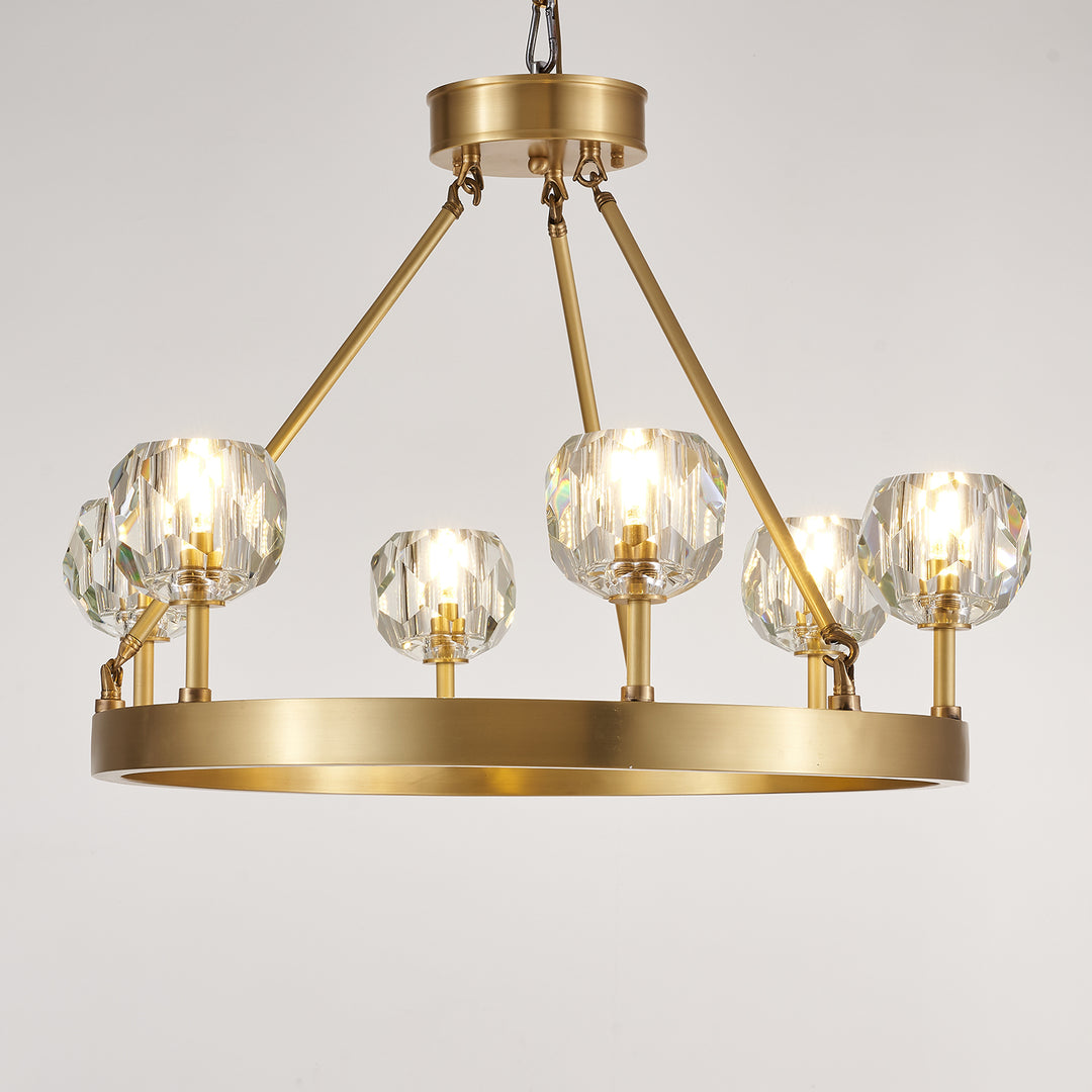 Crystal Round Golden Chandelier