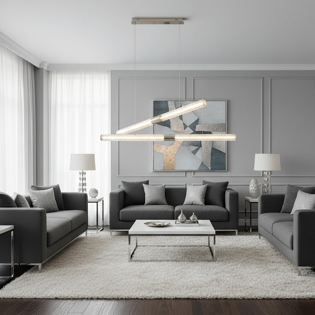 Crystal Stream Linear Pendant Lamp - Vakkerlight