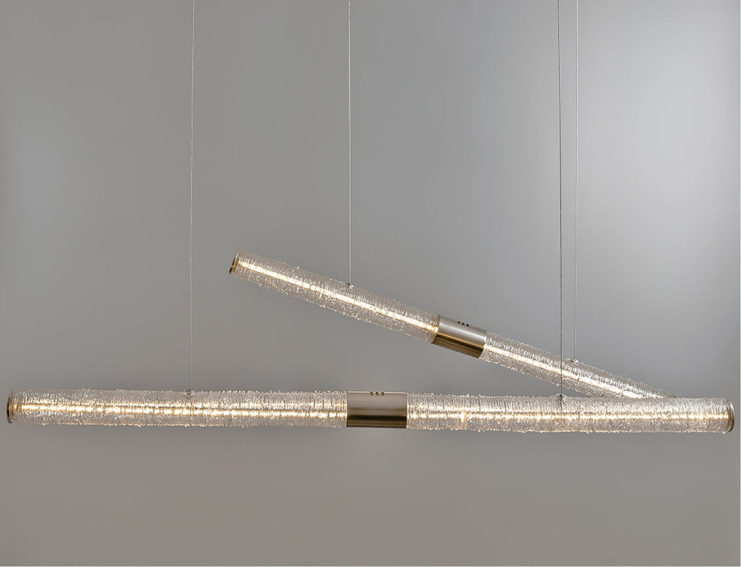 Crystal Stream Linear Pendant Lamp - Vakkerlight