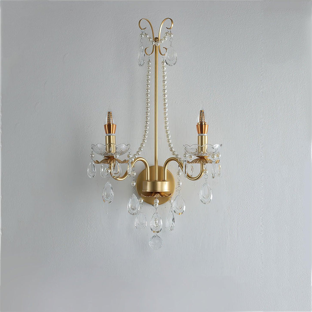 Crystal Pearl Chain Wall Lamp - Vakkerlight