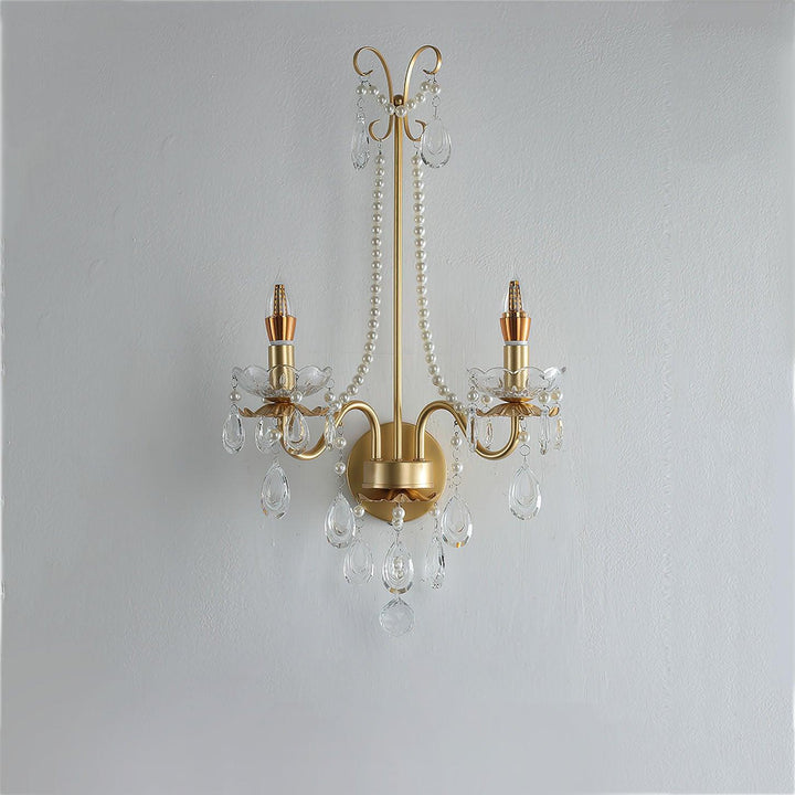 Crystal Pearl Chain Wall Lamp - Vakkerlight