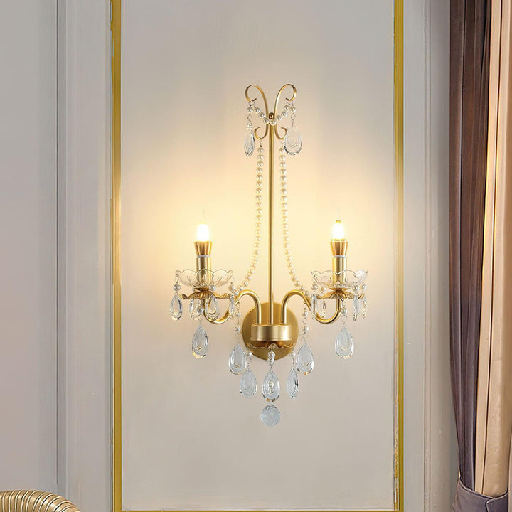 Crystal Pearl Chain Wall Lamp - Vakkerlight