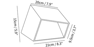 Cube Lampada da Giardino da Esterno — Dimension drawings 1