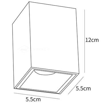 Cube Spotlight — Dimension drawings 1