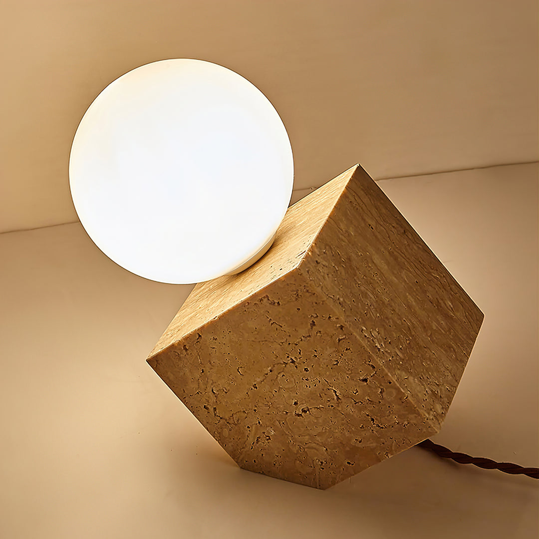 Cube Stone Table Lamp