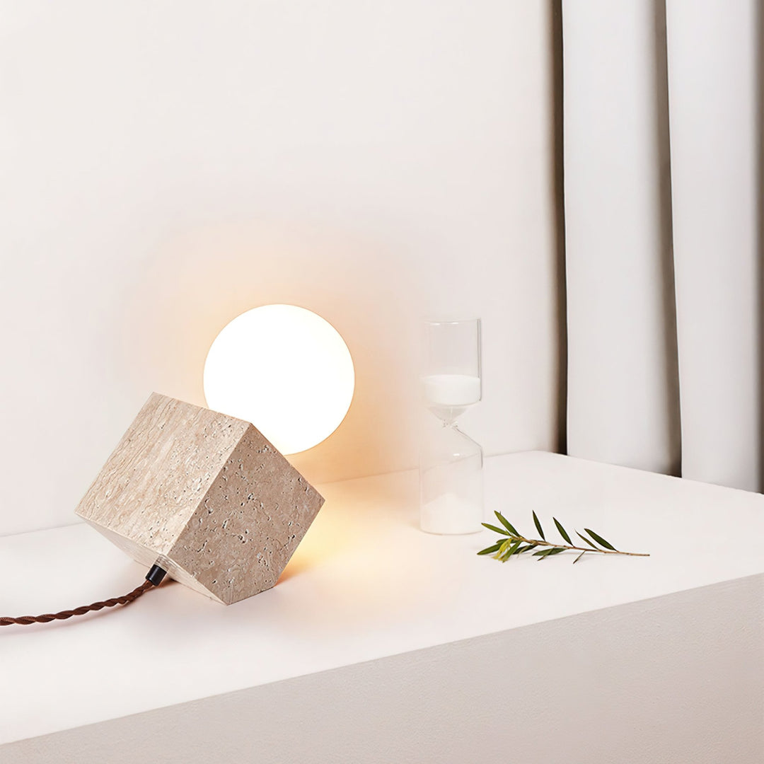 Cube Stone Table Lamp - Vakkerlight