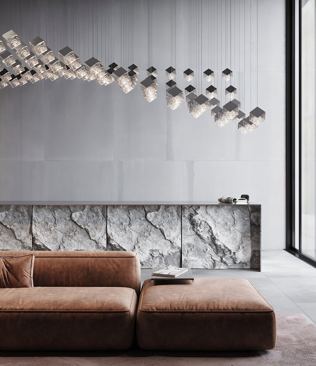 Cubic Luster Cascade Chandelier - Vakkerlight