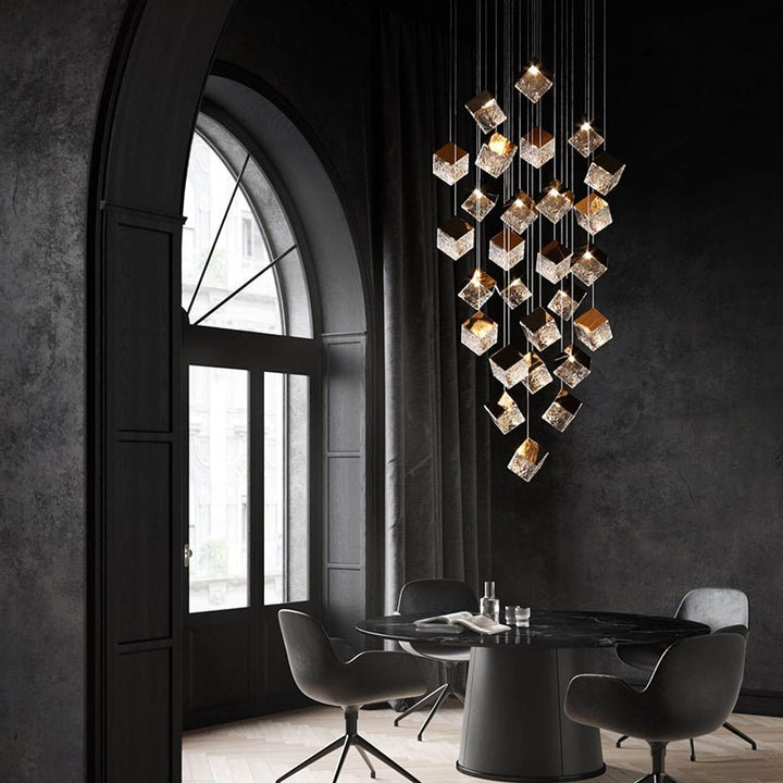 Cubic Luster Cascade Chandelier - Vakkerlight