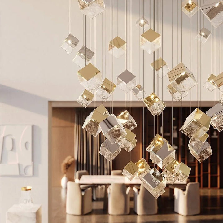 Cubic Luster Cascade Chandelier - Vakkerlight