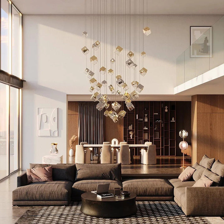 Cubic Luster Cascade Chandelier - Vakkerlight