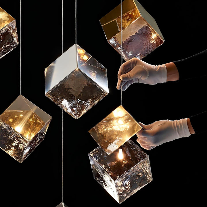 Cubic Luster Cascade Chandelier - Vakkerlight