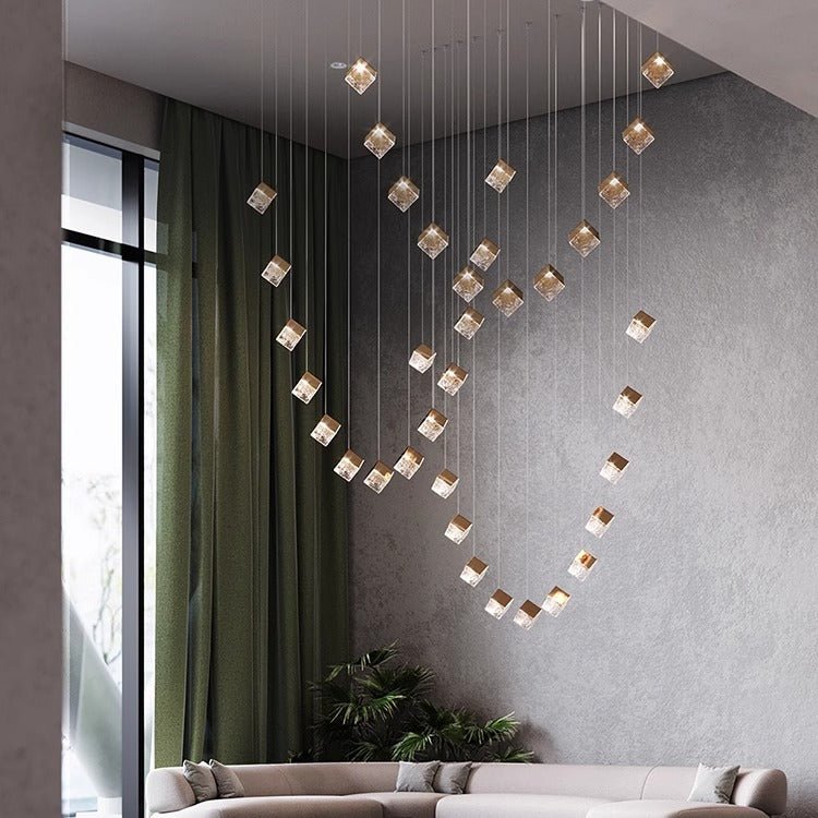 Cubic Luster Cascade Chandelier - Vakkerlight