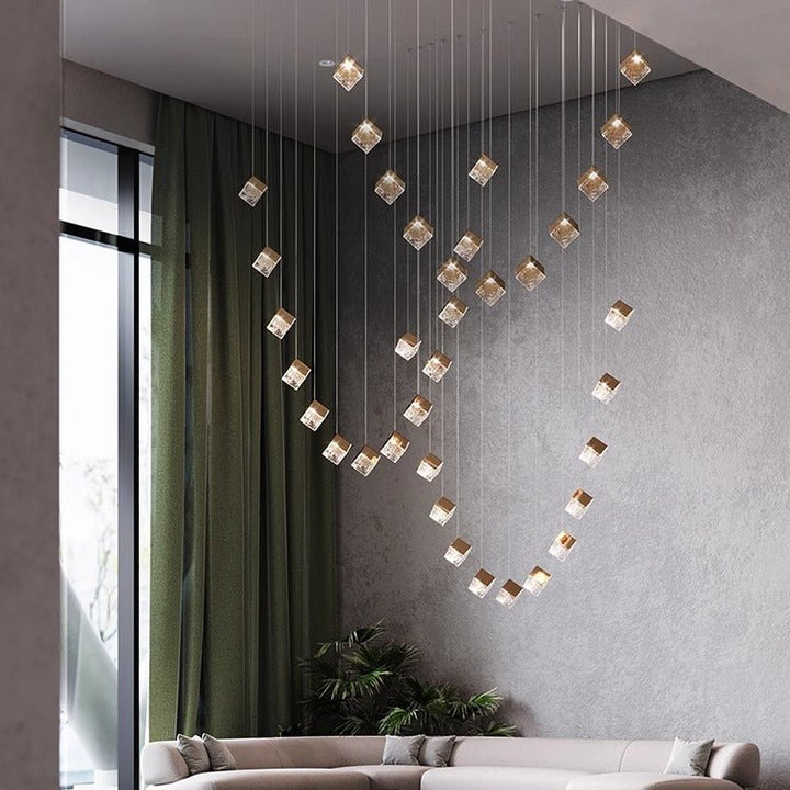 Cubic Luster Cascade Chandelier - Vakkerlight