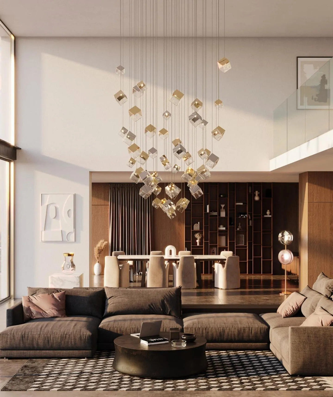 Cubic Luster Cascade Chandelier - Vakkerlight