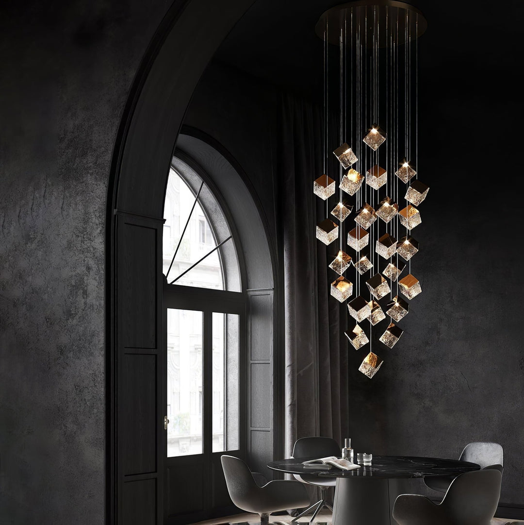 Cubic Luster Cascade Chandelier - Vakkerlight