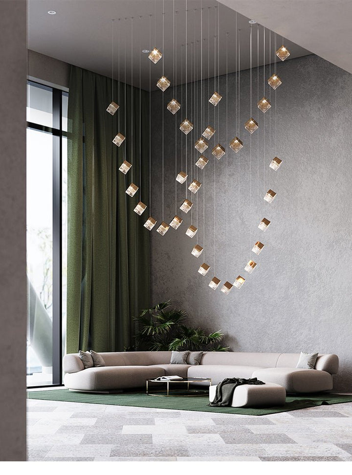 Cubic Luster Cascade Chandelier - Vakkerlight