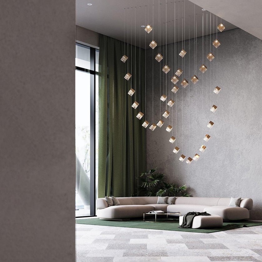 Cubic Luster Cascade Chandelier - Vakkerlight