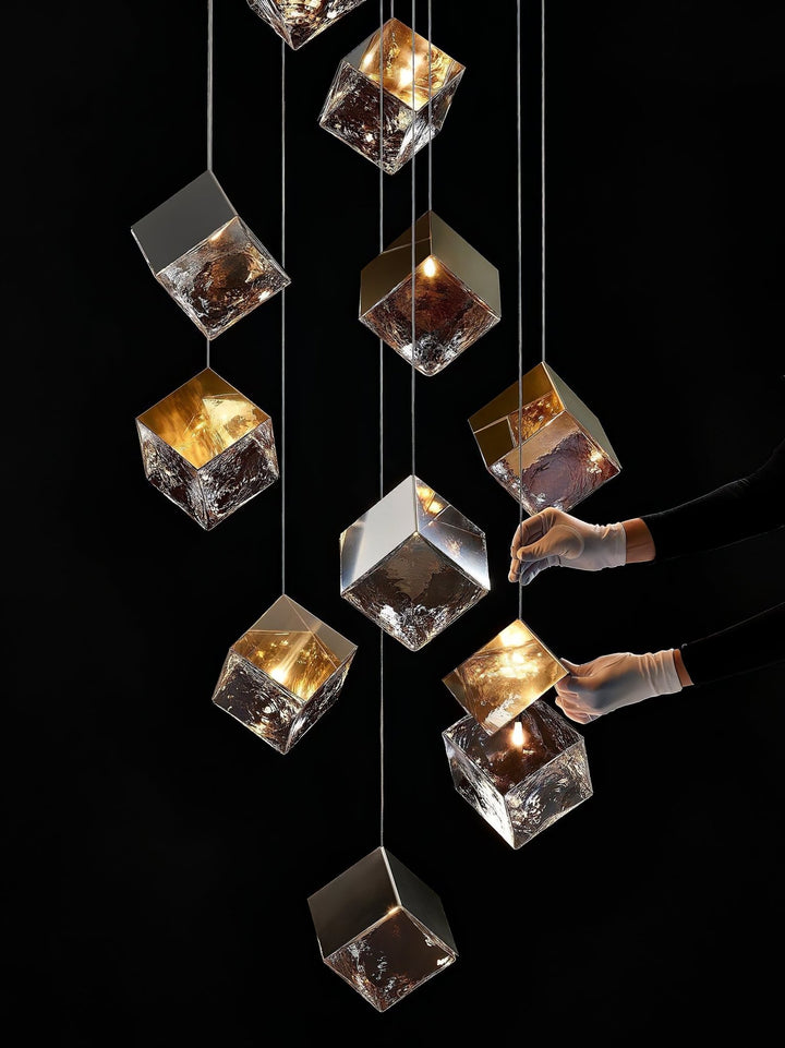 Cubic Luster Cascade Chandelier - Vakkerlight