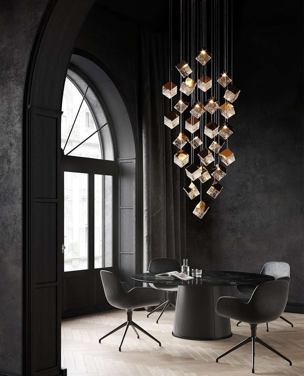 Cubic Luster Cascade Chandelier - Vakkerlight