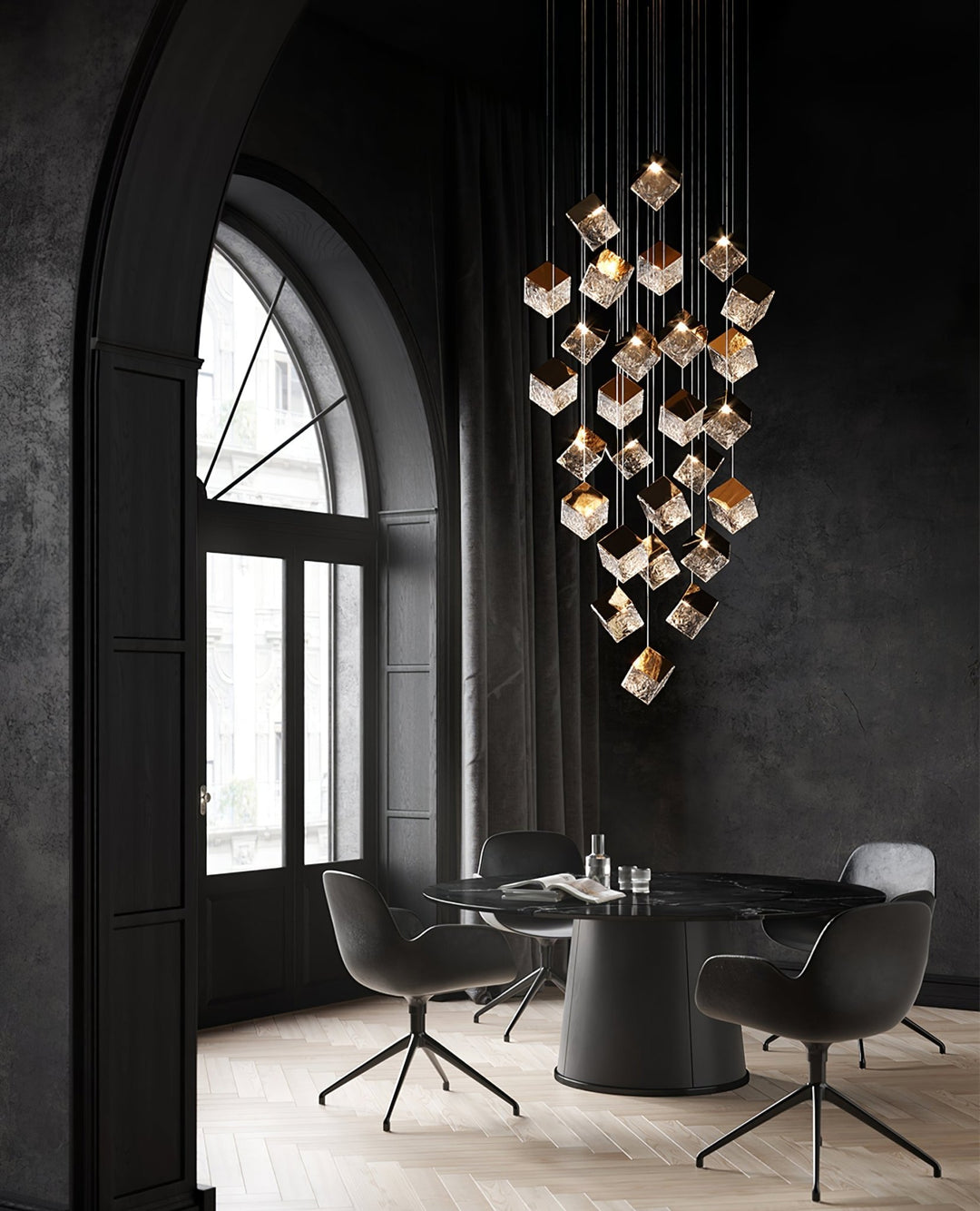 Cubic Luster Cascade Chandelier - Vakkerlight