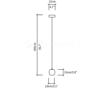 Cubie-Kronleuchter — Dimension drawings 1