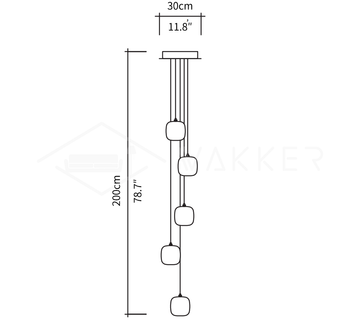 Cubie-Kronleuchter — Dimension drawings 3