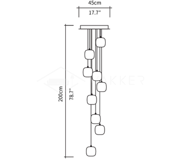Cubie-Kronleuchter — Dimension drawings 4