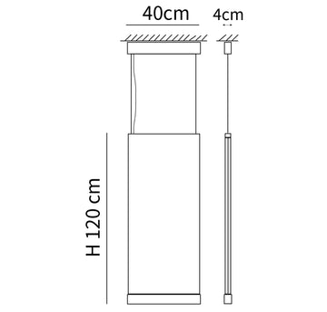 Lámpara colgante Curtain — Dimension drawings 2