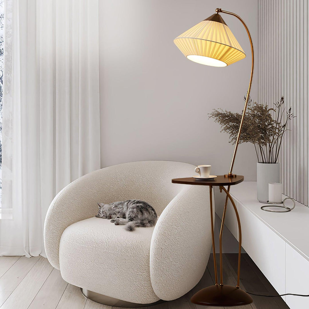 Curve With Table Floor Lamp - Vakkerlight