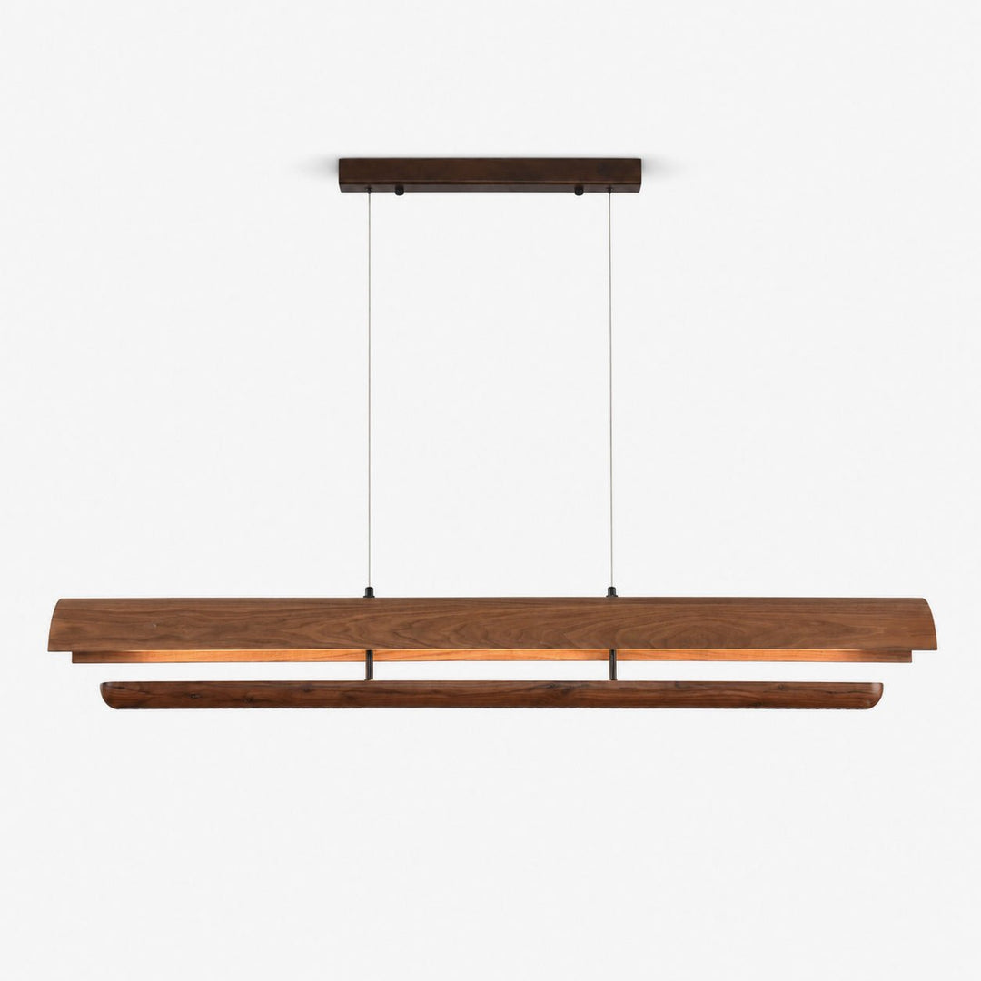 Curved Wood Linear Pendant Light - Vakkerlight
