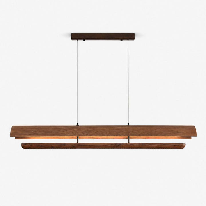 Curved Wood Linear Pendant Light - Vakkerlight