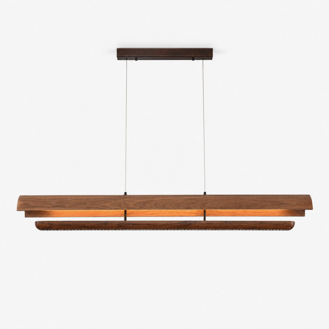 Curved Wood Linear Pendant Light - Vakkerlight
